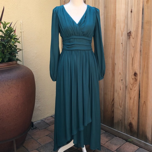 Anthropologie Dresses & Skirts - Anthropologie High/low Emerald Green Evelyn Dress NWT Women’s Size 2